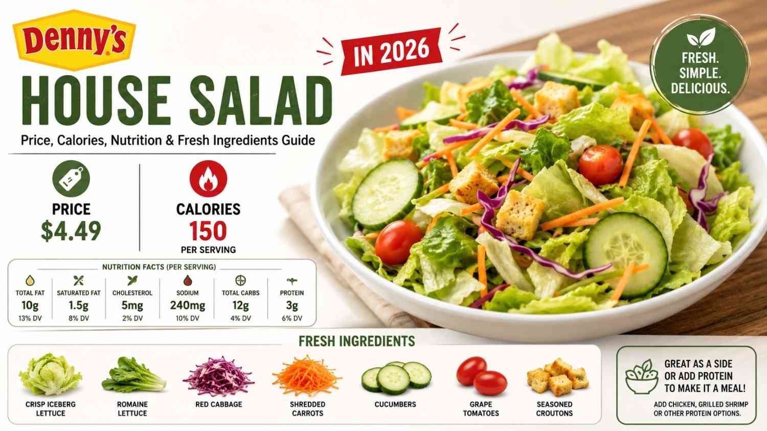 Denny's House Salad – Price, Calories, Nutrition & Fresh Ingredients Guide In 2026
