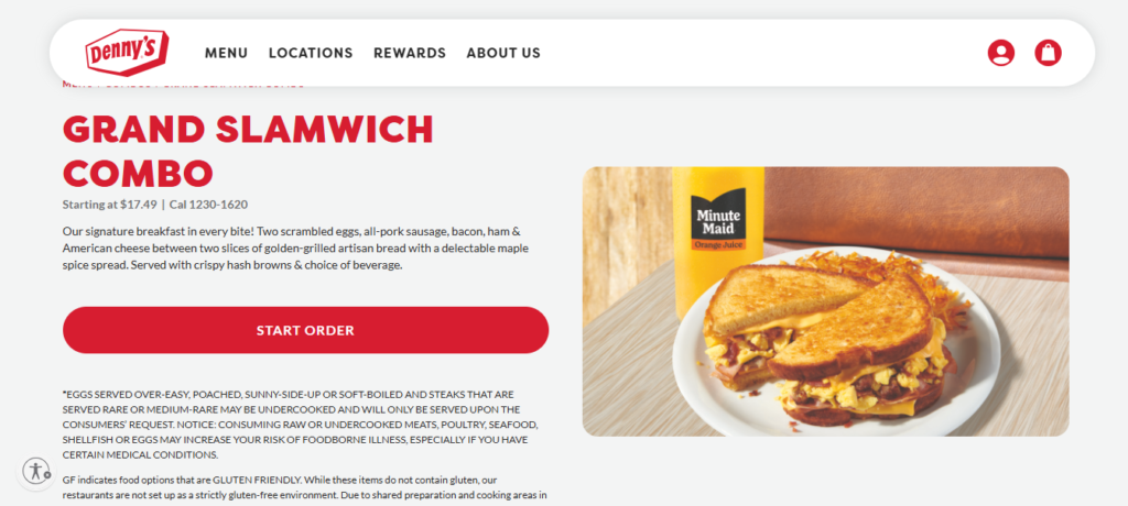 Grand Slamwich Combo Price in 2026