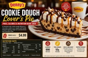 Denny's Cookie Dough Lover's Pie Price, Calories & Nutrition Guide 2026