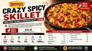 Denny's Crazy Spicy Skillet Menu Price, Calories & Nutrition Facts (2026)