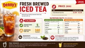 Denny's Fresh Brewed Iced Tea Price, Calories & Nutrition Facts (2026)