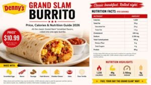 Denny's Grand Slam Burrito Price, Calories & Nutrition Guide 2026