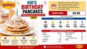 Denny's Kid's Birthday Pancakes Menu Price, Calories & Nutrition Facts 2026