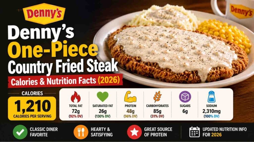 Denny's One-Piece Country Fried Steak Calories