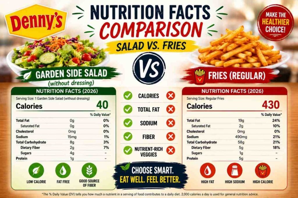 Full Nutrition Facts — Denny's Garden Side Salad