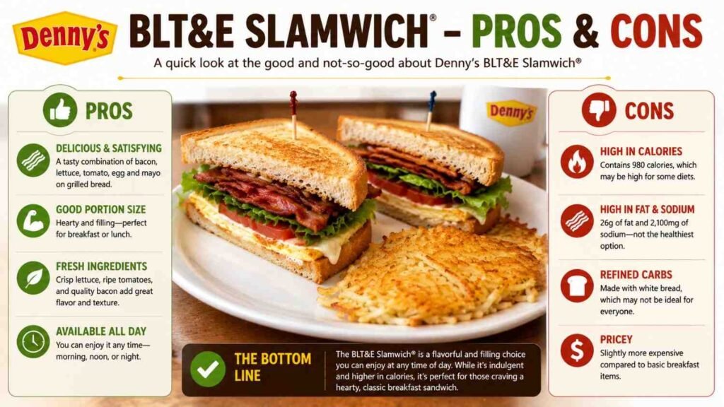 In Denny's BLT&E Slamwich Price,Pros and Cons, Honestly