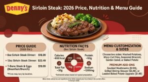 Denny's Sirloin Steak Price, Nutrition & Menu Guide (2026)