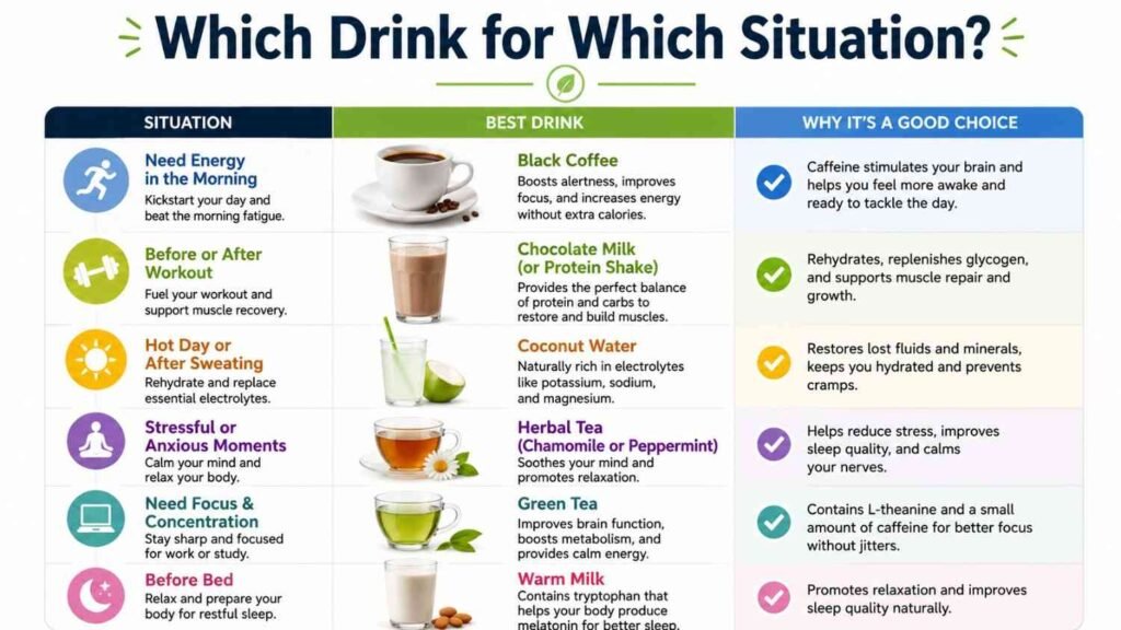 Which Drink for Which Situation?